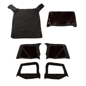 Jeep Wrangler Soft Top - Rugged Ridge - Montana S-Top with Tinted Windows and Door Skins - Black Diamond - `97-`06